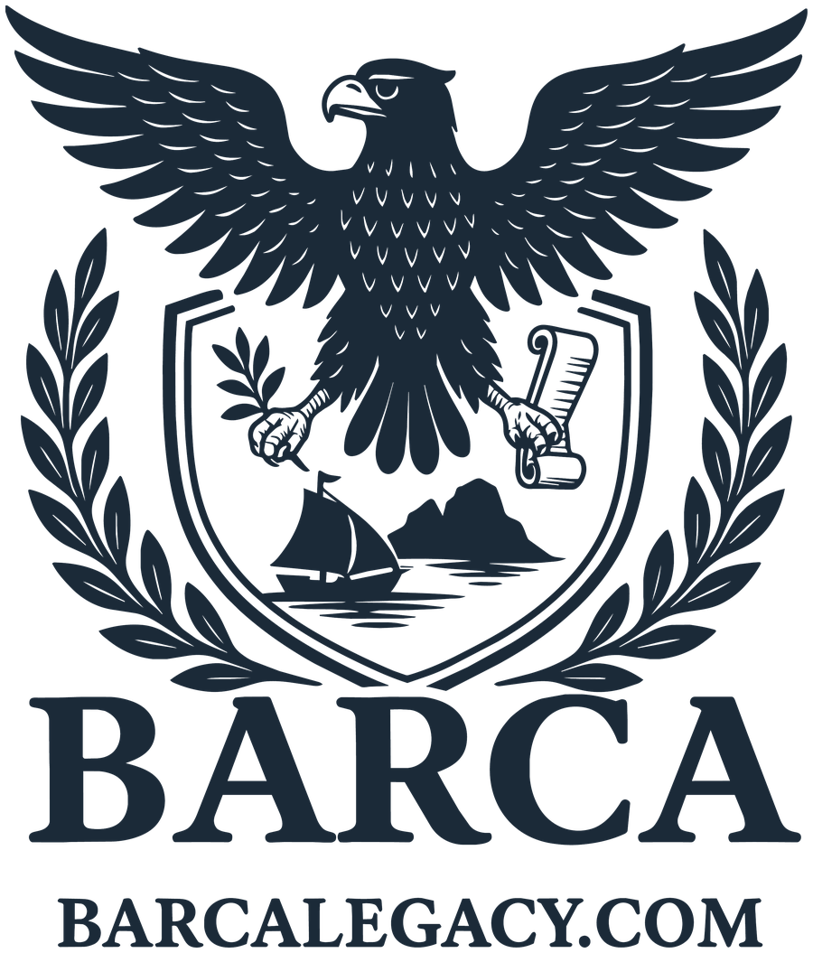 Barca Legacy crest and wordmark
